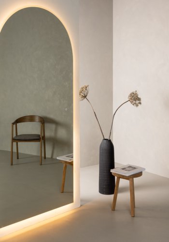 VIND KOLLEKSJON Skeppsvik x Josefin Lustig veggspeil med LED lys - speilglass (210x100)