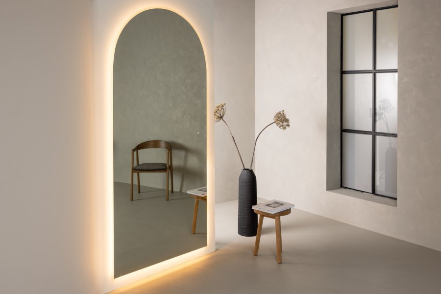 VIND KOLLEKSJON Skeppsvik x Josefin Lustig veggspeil med LED lys - speilglass (210x100)