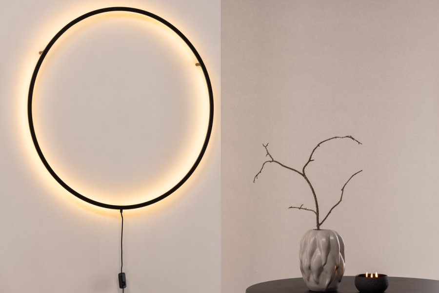 VIND COLLECTION Sörmjöle x Josefin Lustig vegglampe, LED - sort aluminium