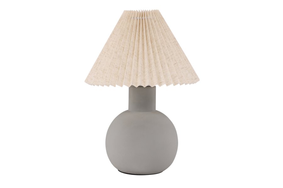 VIND COLLECTION lvsborg bordlampe - gr lin og gr betong