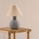 VIND COLLECTION lvsborg bordlampe - gr lin og gr betong