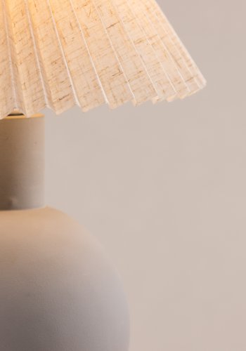 VIND COLLECTION lvsborg bordlampe - gr lin og gr betong