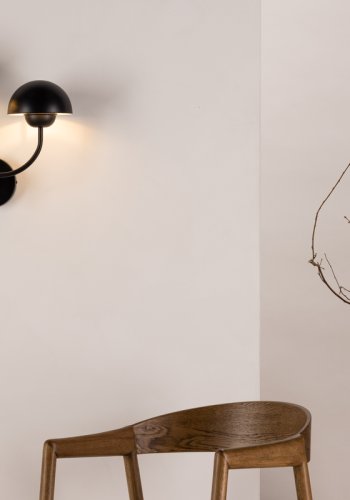 VINN KOLLEKSJON Lyckorna vegglampe - svart jern