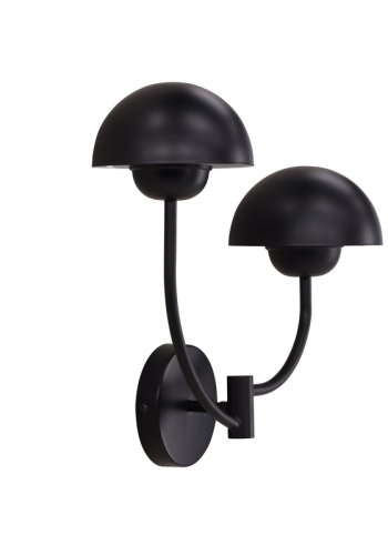 VINN KOLLEKSJON Lyckorna vegglampe - svart jern