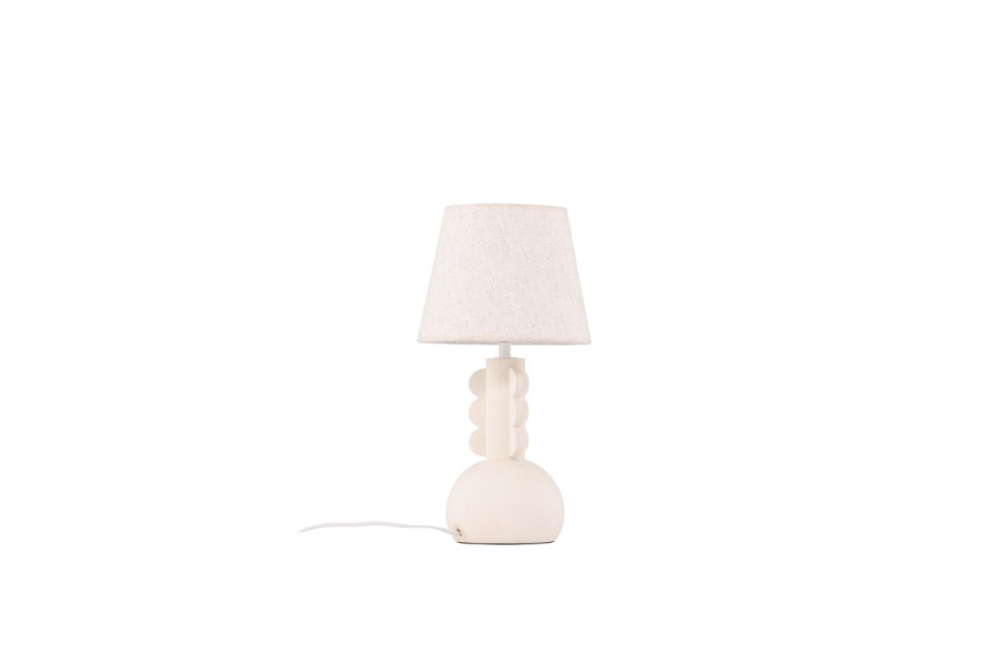 VIND KOLLEKSJON Mellerud bordlampe - beige lin og beige betong