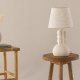 VIND KOLLEKSJON Mellerud bordlampe - beige lin og beige betong
