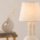 VIND KOLLEKSJON Mellerud bordlampe - beige lin og beige betong