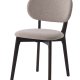 UNIQUE FURNITURE Stilo spisebordsstol - sand polyester og m�rk espresso egetr�