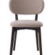 UNIQUE FURNITURE Stilo spisebordsstol - sand polyester og m�rk espresso egetr�