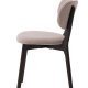 UNIQUE FURNITURE Stilo spisebordsstol - sand polyester og m�rk espresso egetr�