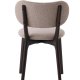 UNIQUE FURNITURE Stilo spisebordsstol - sand polyester og m�rk espresso egetr�