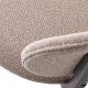 UNIQUE FURNITURE Stilo spisebordsstol - sand polyester og m�rk espresso egetr�
