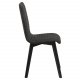 ACT NORDIC Arosa Esszimmerstuhl - anthrazitgraues Polyester und schwarze Eiche