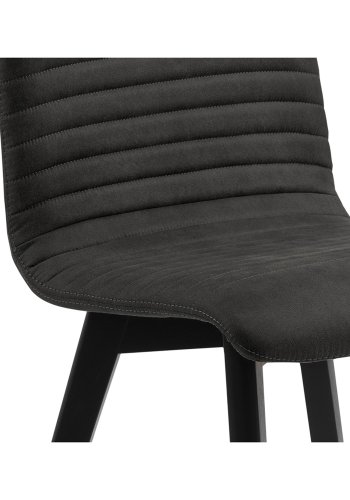 ACT NORDIC Arosa Esszimmerstuhl - anthrazitgraues Polyester und schwarze Eiche