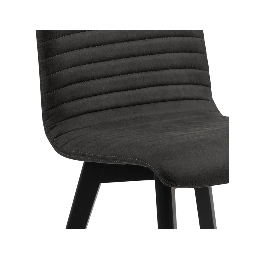 ACT NORDIC Arosa Esszimmerstuhl - anthrazitgraues Polyester und schwarze Eiche