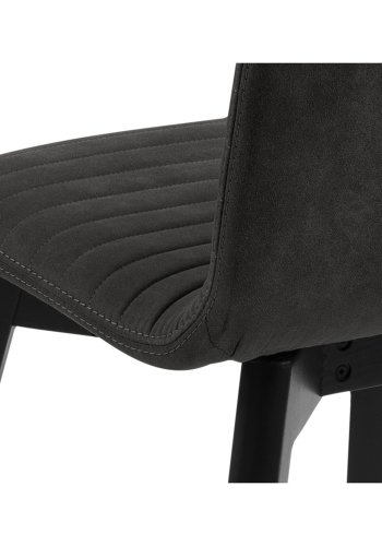 ACT NORDIC Arosa Esszimmerstuhl - anthrazitgraues Polyester und schwarze Eiche
