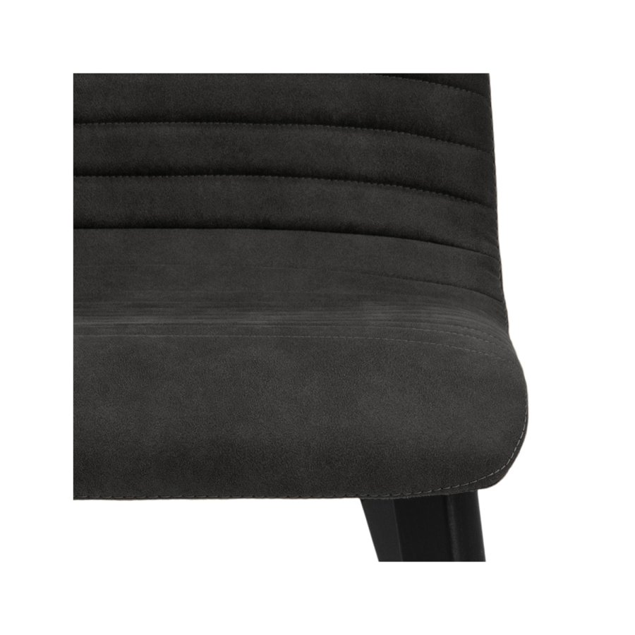 ACT NORDIC Arosa Esszimmerstuhl - anthrazitgraues Polyester und schwarze Eiche