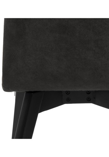 ACT NORDIC Arosa Esszimmerstuhl - anthrazitgraues Polyester und schwarze Eiche