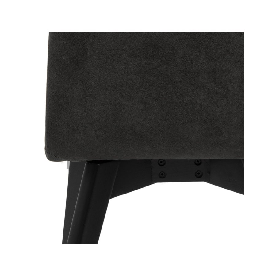 ACT NORDIC Arosa Esszimmerstuhl - anthrazitgraues Polyester und schwarze Eiche