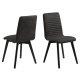 ACT NORDIC Arosa Esszimmerstuhl - anthrazitgraues Polyester und schwarze Eiche