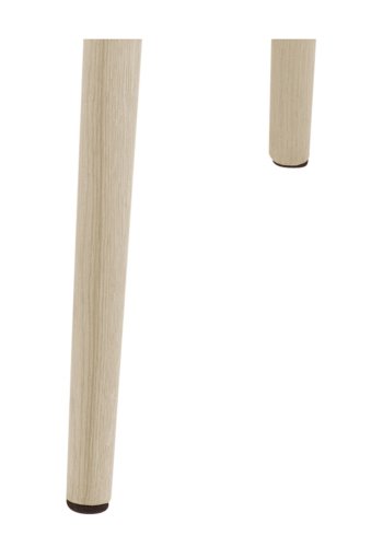 ACT NORDIC Nora Sessel, mit Armlehnen – hellgraues Polyester und weiß pigmentierte Eiche