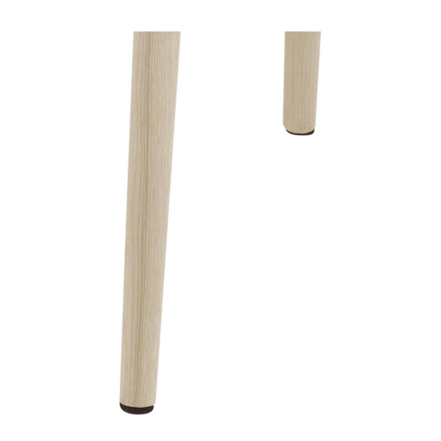 ACT NORDIC Nora Sessel, mit Armlehnen – hellgraues Polyester und weiß pigmentierte Eiche