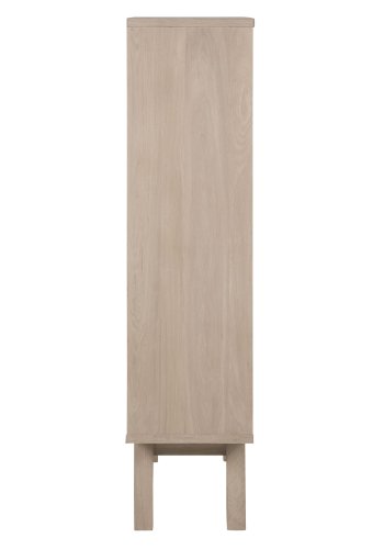 ACT NORDIC A-Line vitrineskab, m. 1 glaslge og 2 skuffer - hvidpigmenteret egetrfiner og eg   