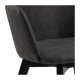 ACT NORDIC Bella spisebordsstol, m. armln - antracitgr polyester og sort eg