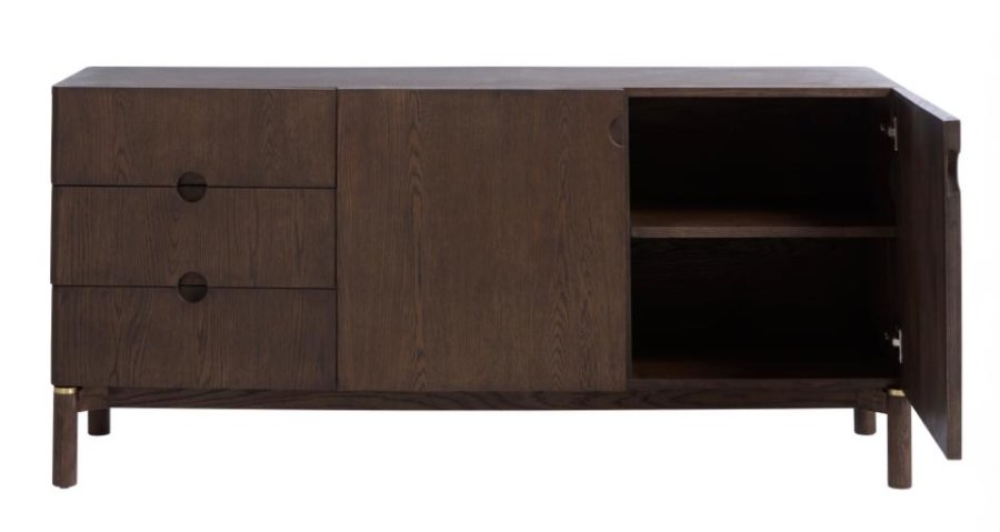 Arun sknk, m. 2 lger og 3 skuffer - espressoolie (B:160)