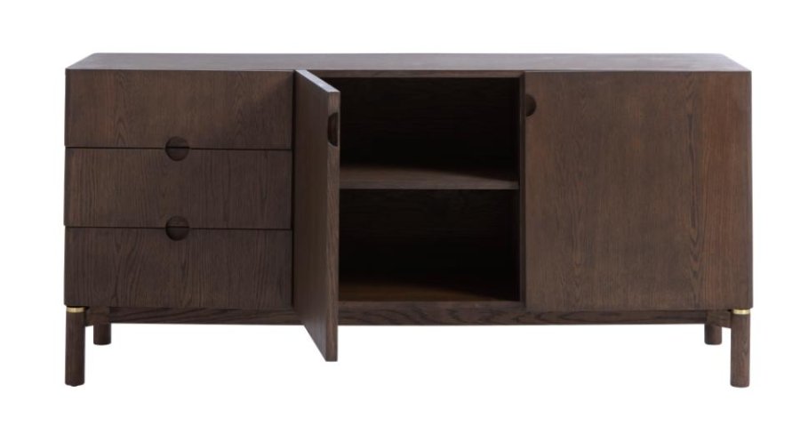 Arun sknk, m. 2 lger og 3 skuffer - espressoolie (B:160)