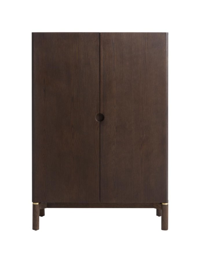 Arun skab, m. 2 lger og 4 hylder - espressoolie (H:130)