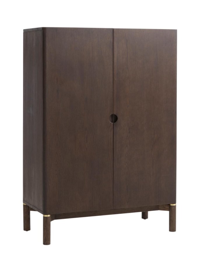 Arun skab, m. 2 lger og 4 hylder - espressoolie (H:130)