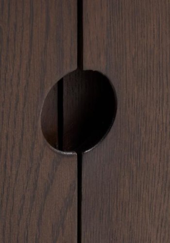 Arun skab, m. 2 lger og 4 hylder - espressoolie (H:130)