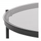 ACT NORDIC Bayonne runder Couchtisch mit Ablage – Rauchglas und schwarzes Metall (75)