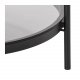 ACT NORDIC Bayonne runder Couchtisch mit Ablage – Rauchglas und schwarzes Metall (75)