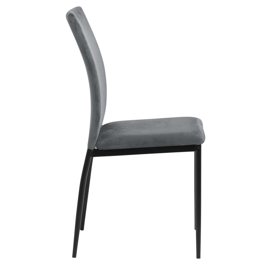 ACT NORDIC Demina spisestol - mrkegr polyester og sort metall