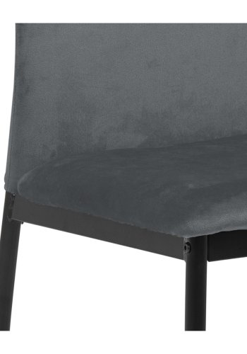 ACT NORDIC Demina spisestol - mrkegr polyester og sort metall