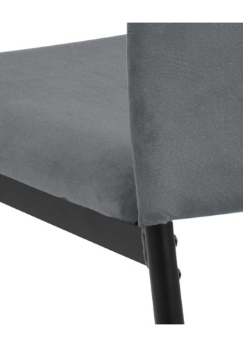 ACT NORDIC Demina spisestol - mrkegr polyester og sort metall