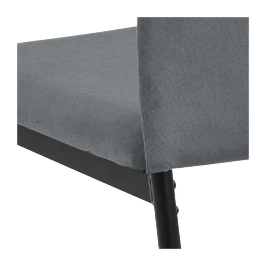 ACT NORDIC Demina spisestol - mrkegr polyester og sort metall