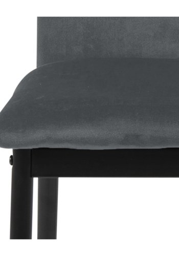 ACT NORDIC Demina spisestol - mrkegr polyester og sort metall