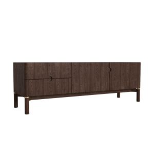 Arun TV-bord, m. 2 dörrar och 2 ldor - espressoolja (B:160)