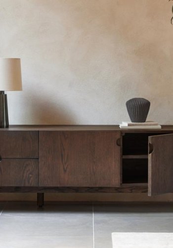 Arun TV-bord, m. 2 lger og 2 skuffer - espressoolie (B:160)