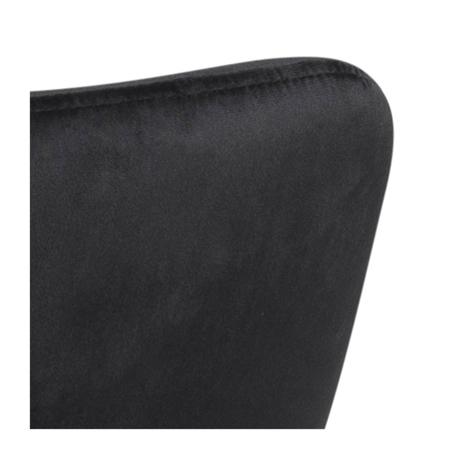 ACT NORDIC Lima Esszimmerstuhl, mit Armlehnen – schwarzes Polyester und Metall