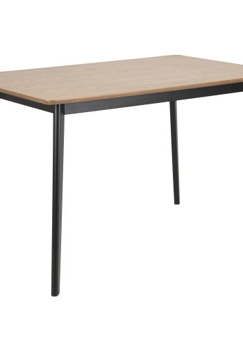 ACT NORDIC Roxby rektangulr spisebord - natur egetrsfiner og sort gummitr (120x80)