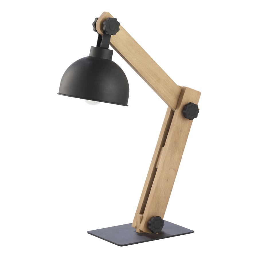 TK Oslo bordlampe - sort metall og tre