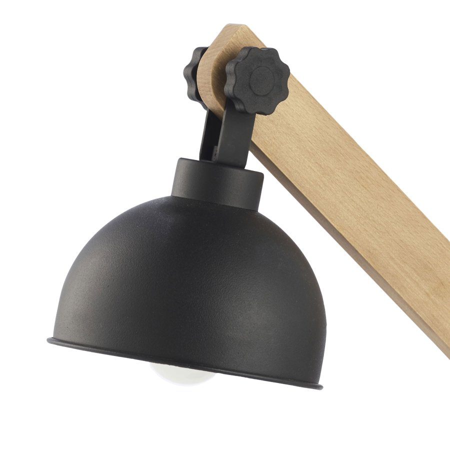 TK Oslo bordlampe - sort metall og tre