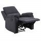 ACT NORDIC Sabia recliner stol, manuel - mrkegr stof og metal 