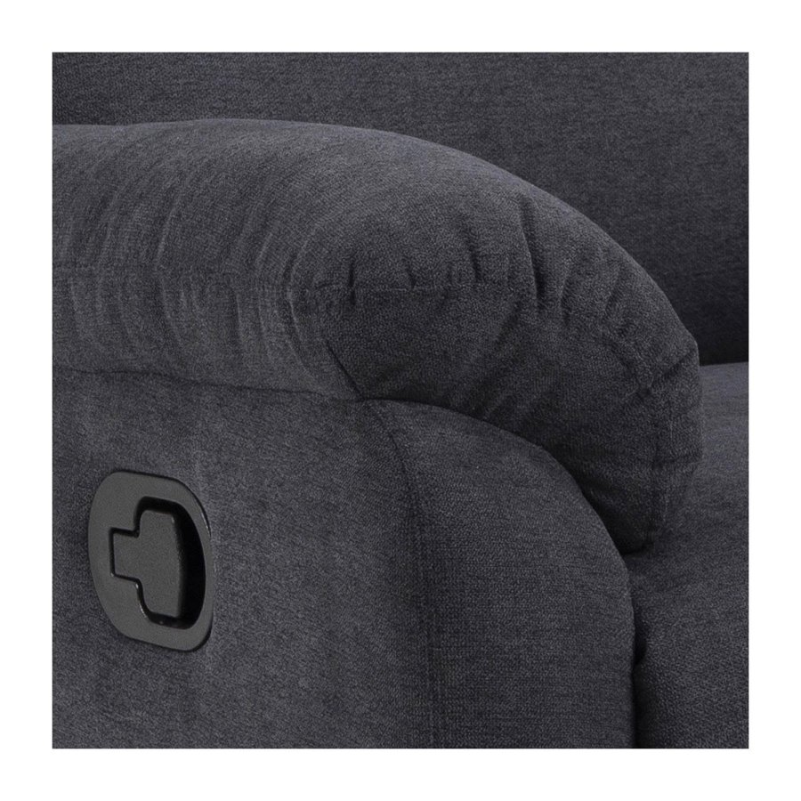 ACT NORDIC Sabia recliner stol, manuel - mrkegr stof og metal 