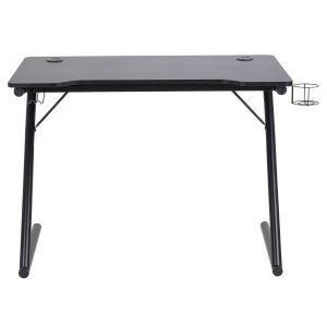 ACT NORDIC Trooper gamerbord, med koppholder - svart melamin og metall (100x60)