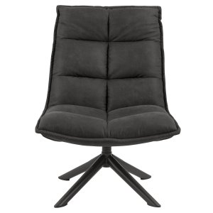 ACT NORDIC Storm Rotary Chair, med 4-Stjrnig Upphjd Fot - Antracitgr Polyester och Svart Metall